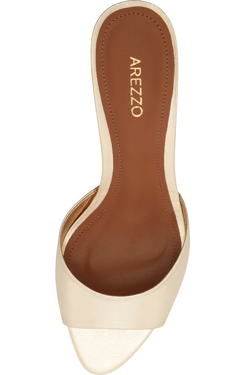 Arezzo Luca Low Pointed Toe Kitten Heel Slide Sandal, Alternate, color, Platino