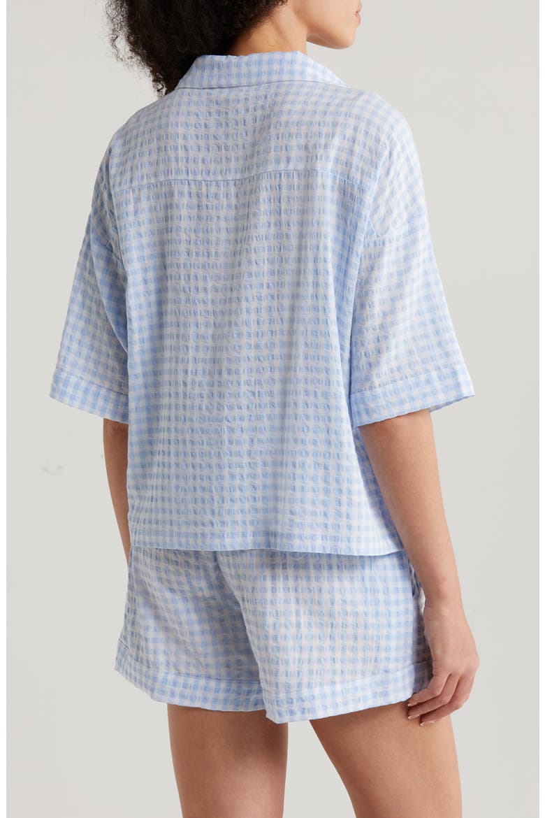 Seersucker Short Pajamas, Alternate, color, POWDER BLUE