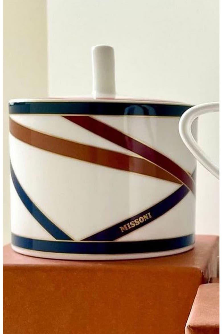 Sugar Pot NASTRI  Multicolor diam. 3.3", H 3.5", Alternate, color, Multicolor