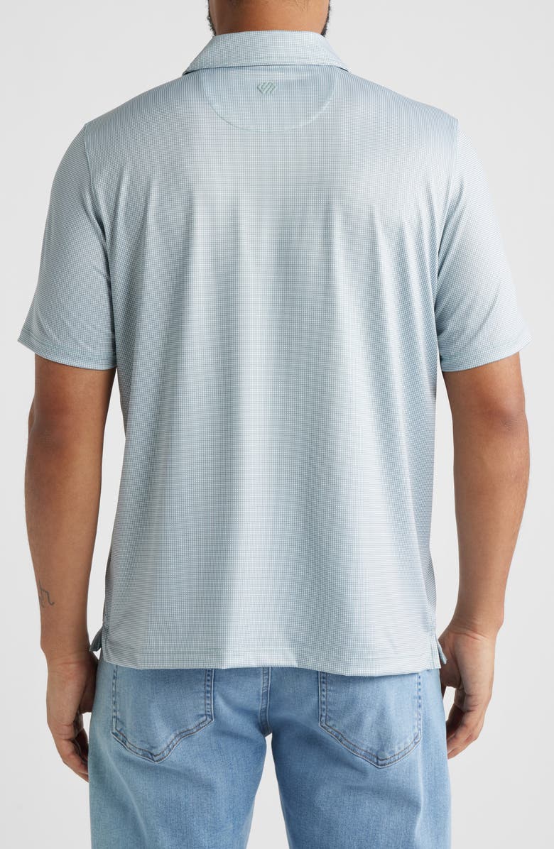 Johnston & Murphy XC+<sup>™</sup> Ace Micropattern Performance Golf Polo, Alternate, color, Sage/ White Gingham
