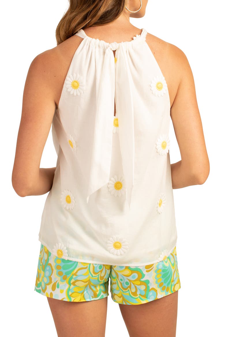 Rancho Daisy Appliqué Halter Tank, Alternate, color, WHITE/ DAISY