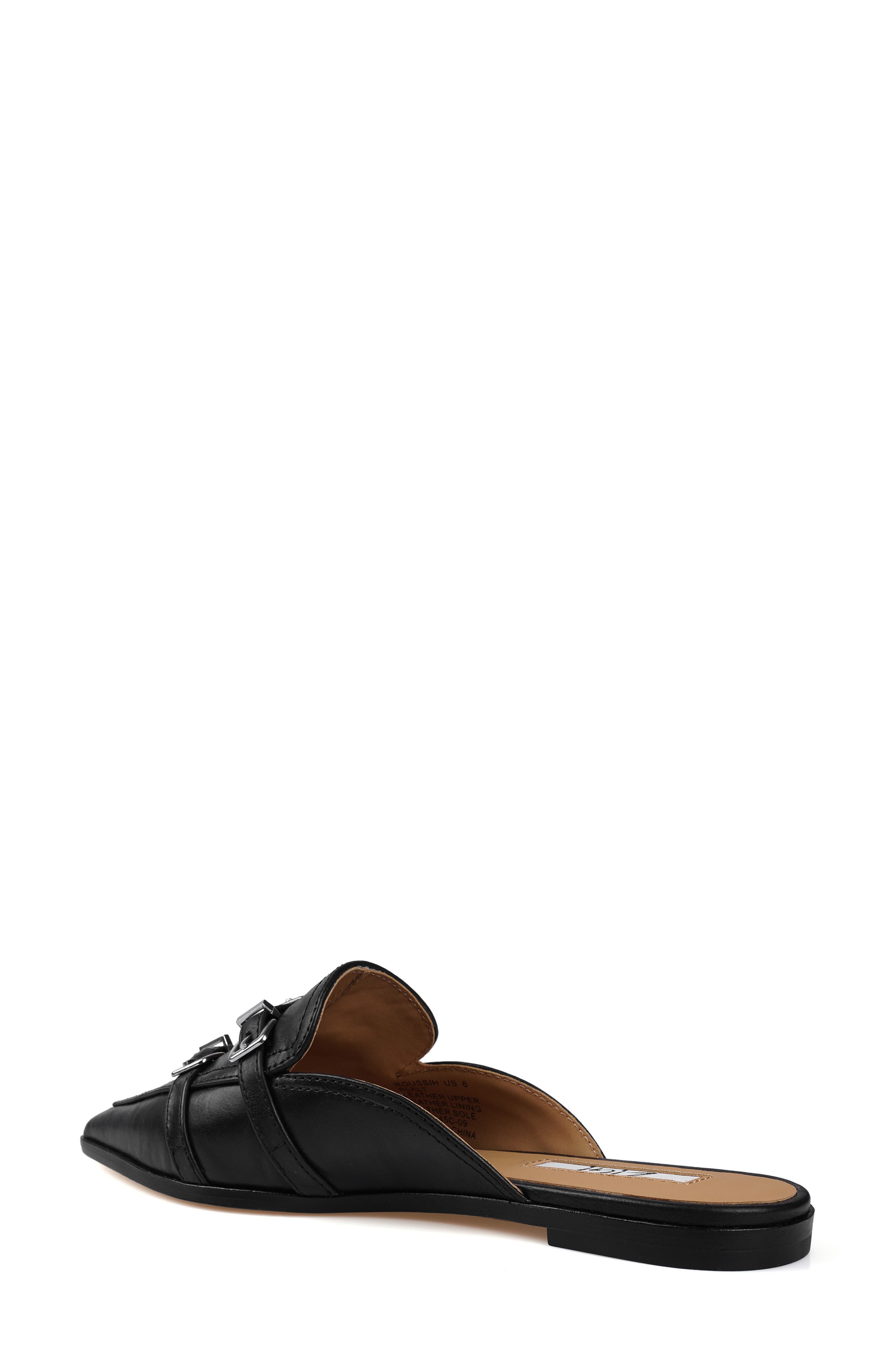 ZIGI Roussih Pointed Toe Mule, Alternate, color, Black Leather