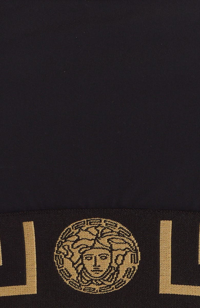 Versace La Greca Trim Sports Bra, Alternate, color, 