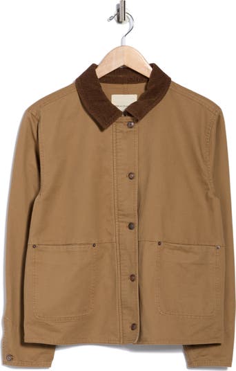 Corduroy Collar Cotton Barn Jacket