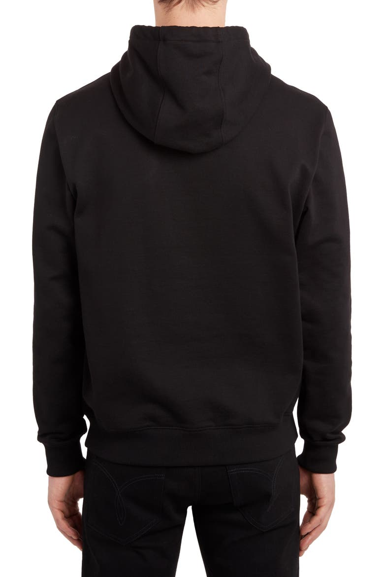 Embroidered Logo Medusa Head Hoodie, Alternate, color, BLACK
