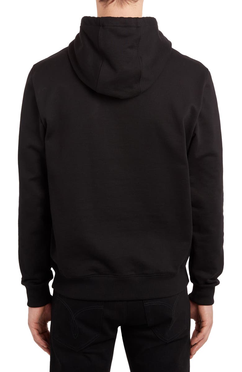 Versace Embroidered Logo Medusa Head Hoodie, Alternate, color, 