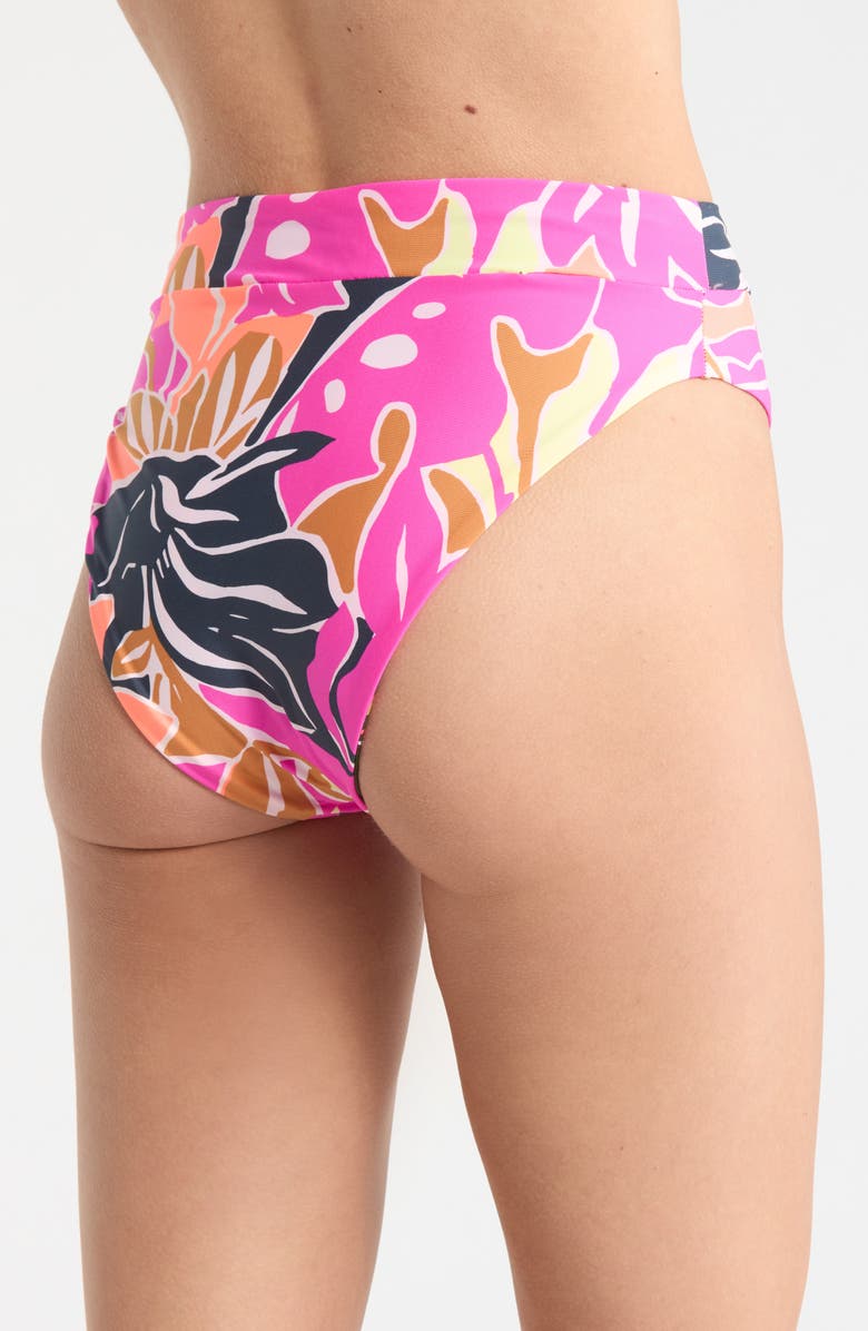 Maaji Suzy Q High Rise Reversible Bikini Bottoms, Alternate, color, Pink