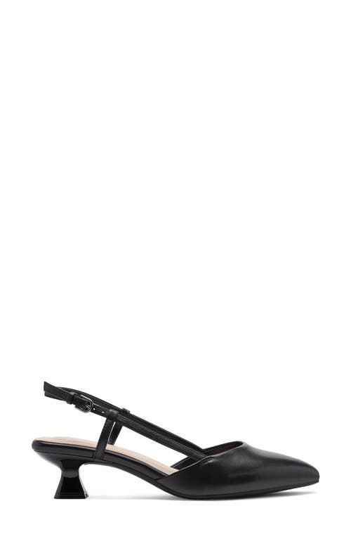 Easy Spirit Havana Slingback Pointed Toe Kitten Heel Pump In Black