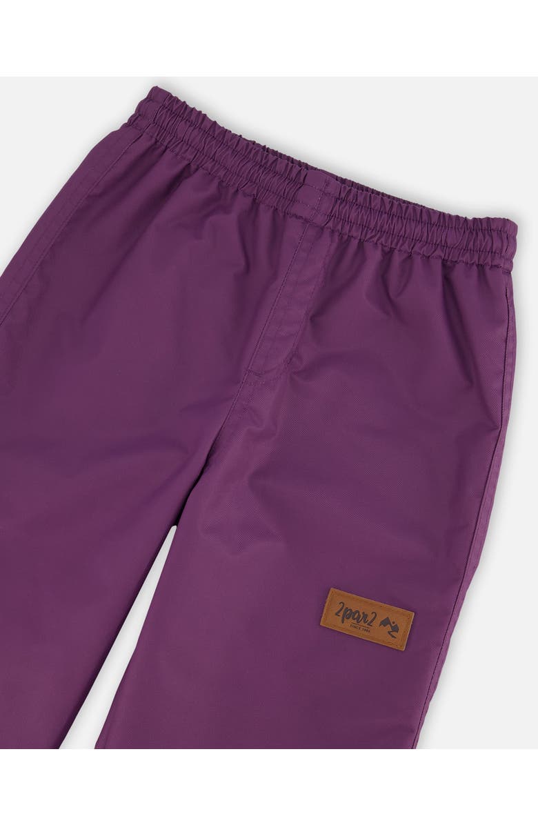 Deux par Deux Little Girl's Splash Pants Purple, Alternate, color,