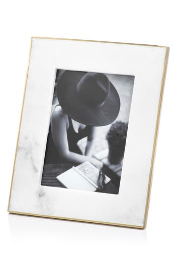 Zodax Mannara Marble Photo Frame In White
