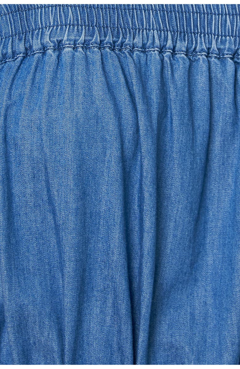 FLYING TOMATO Tie Strap Tiered Chambray Maxi Dress, Alternate, color,