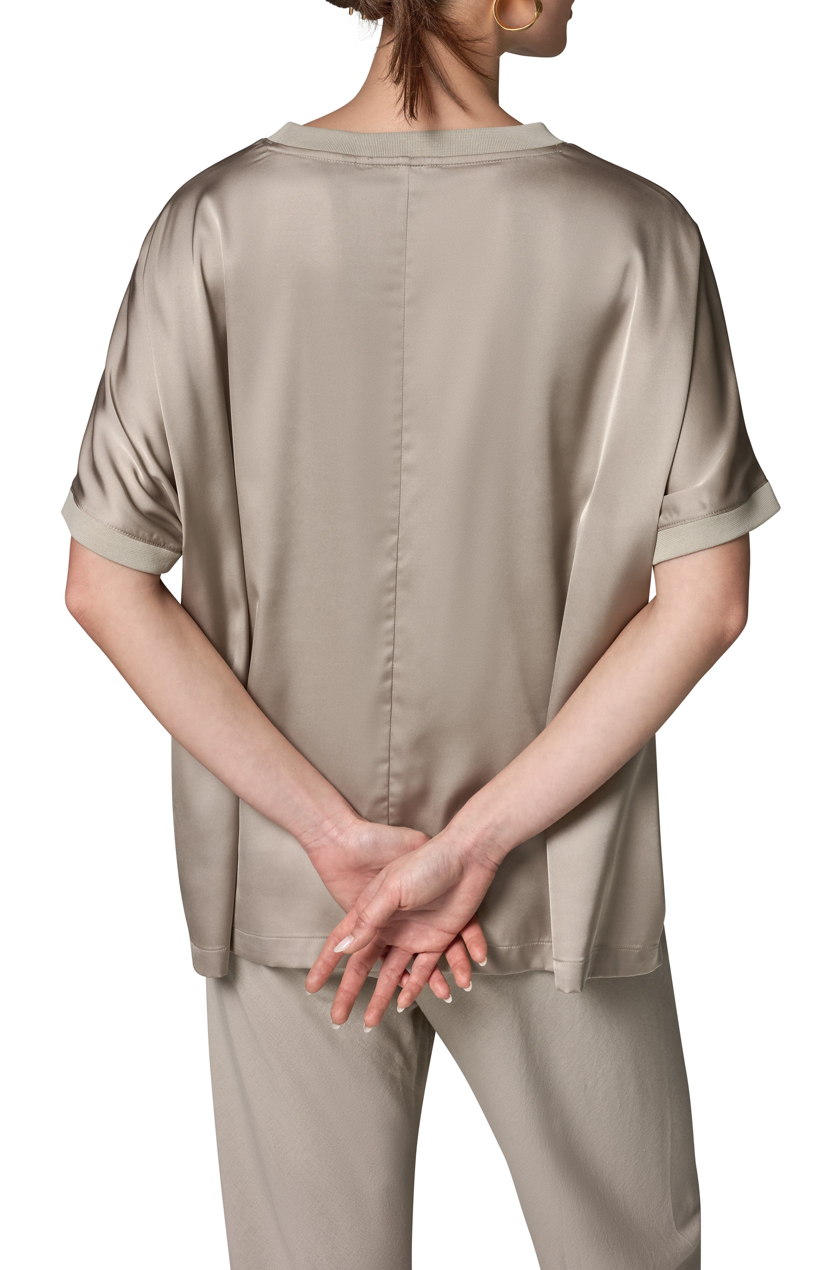 Satin Short Sleeve Top - image 4