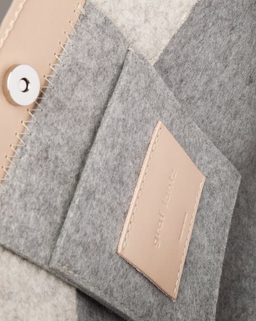 Graf & Lantz Graf Lantz Jaunt Merino Wool Tote In Granite/natural