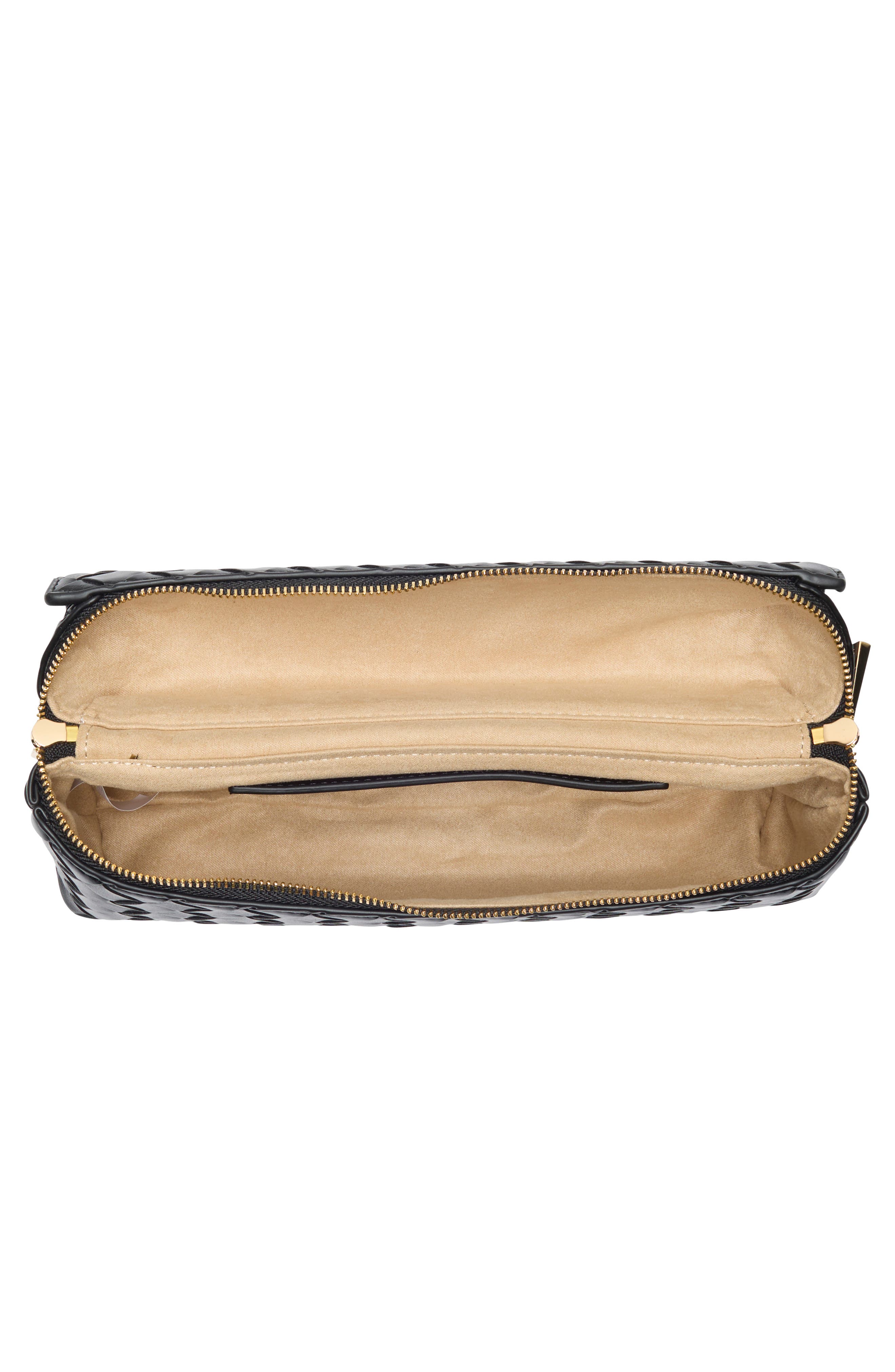 JW PEI Thea Woven Faux Leather Top Handle Crossbody Bag, Alternate, color, Black