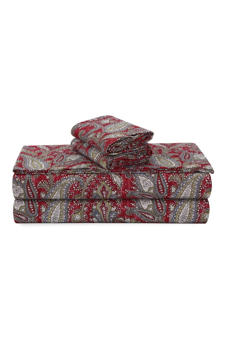 Cotton Flannel Sheet Set, Main, color, NATALIA PAISLEY