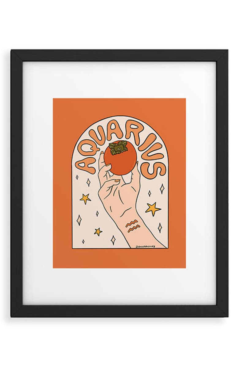 Deny Designs 'Aquarius Persimmon Doodle' by Meg, Main, color, 