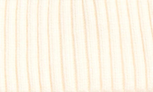 Vince Camuto Chevron Wrap Scarf & Faux Fur Pompom Beanie Set In Neutral