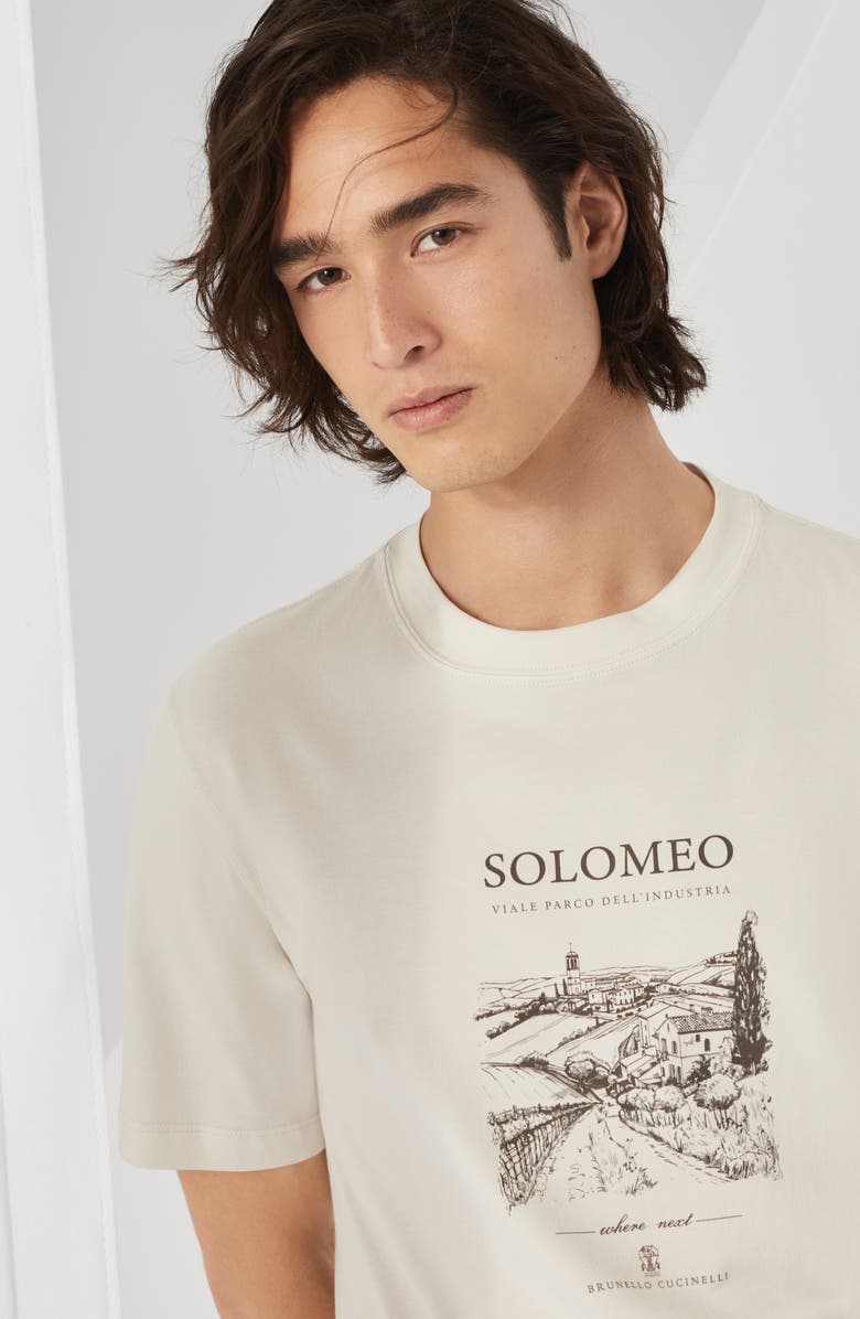 Brunello Cucinelli T-shirt with print, Alternate, color,