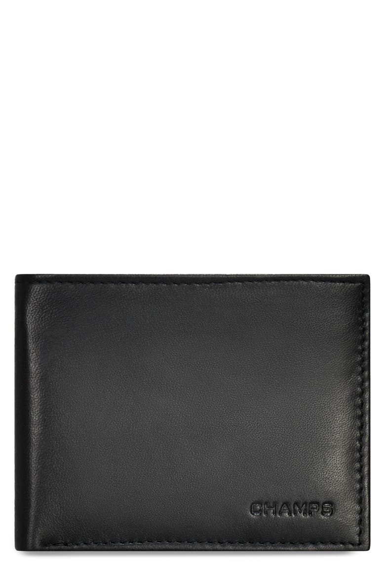 Classic ID Flap Leather Bifold Wallet, Main, color, BLACK
