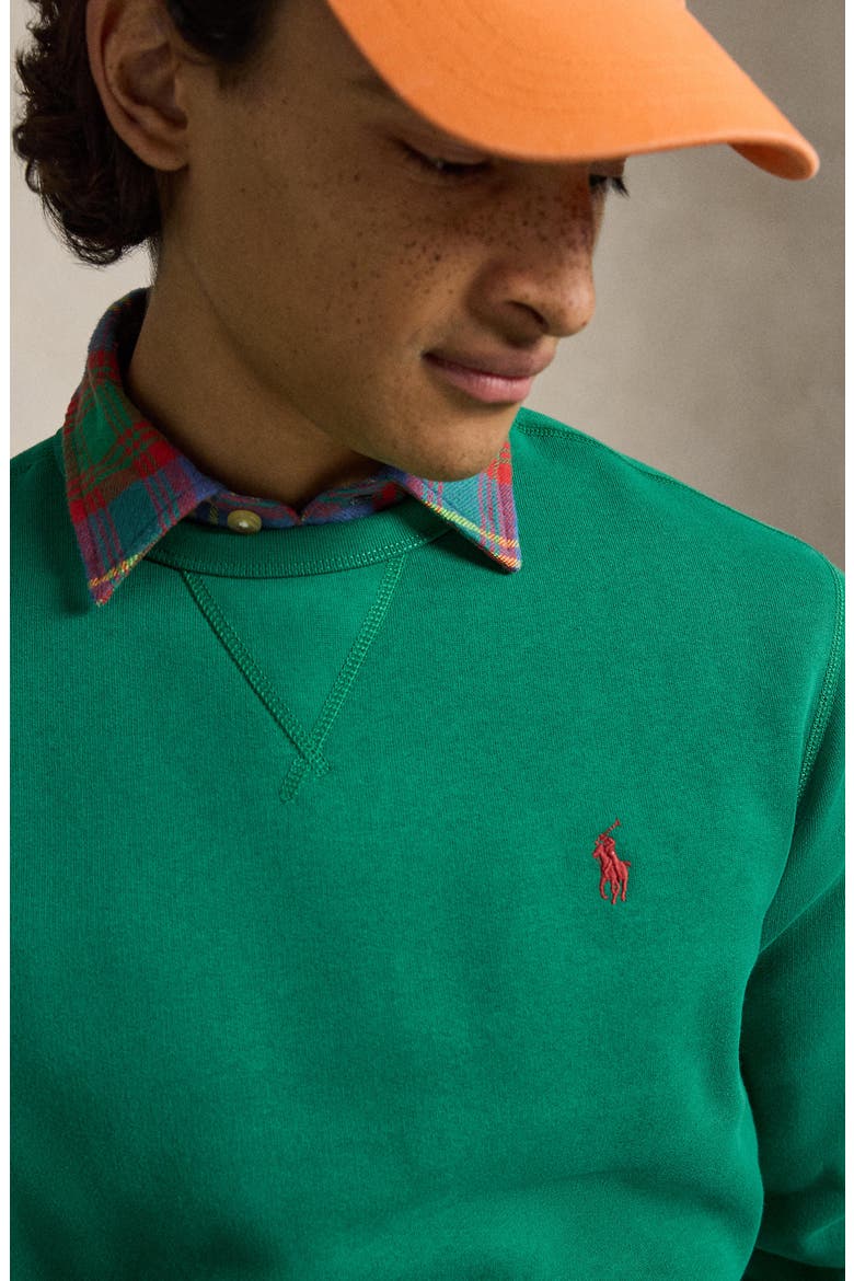 RL Fleece Crewneck Sweatshirt, Alternate, color, GREEN