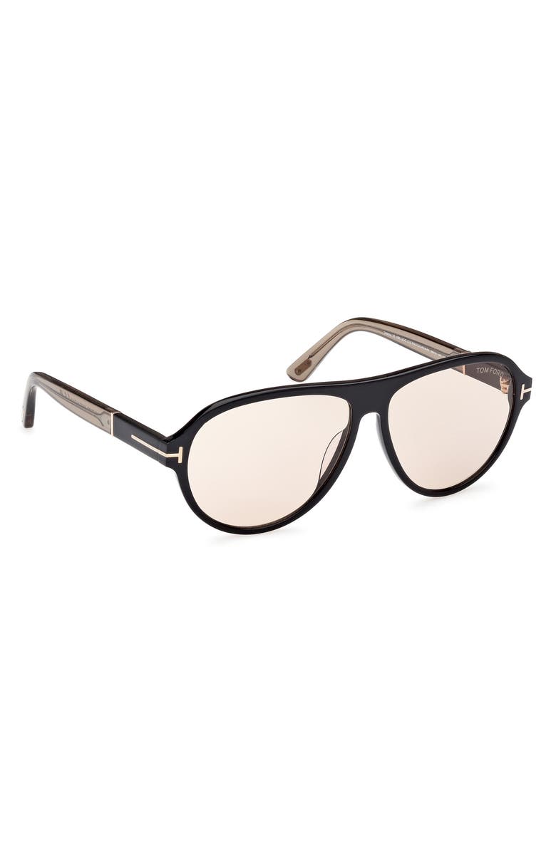 TOM FORD Quincy 59mm Pilot Sunglasses, Alternate, color,
