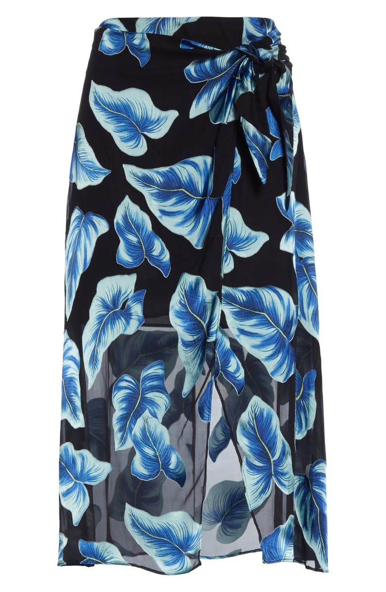 Alice + Olivia Lumi Tie Wrap Midi Skirt, Alternate, color, 