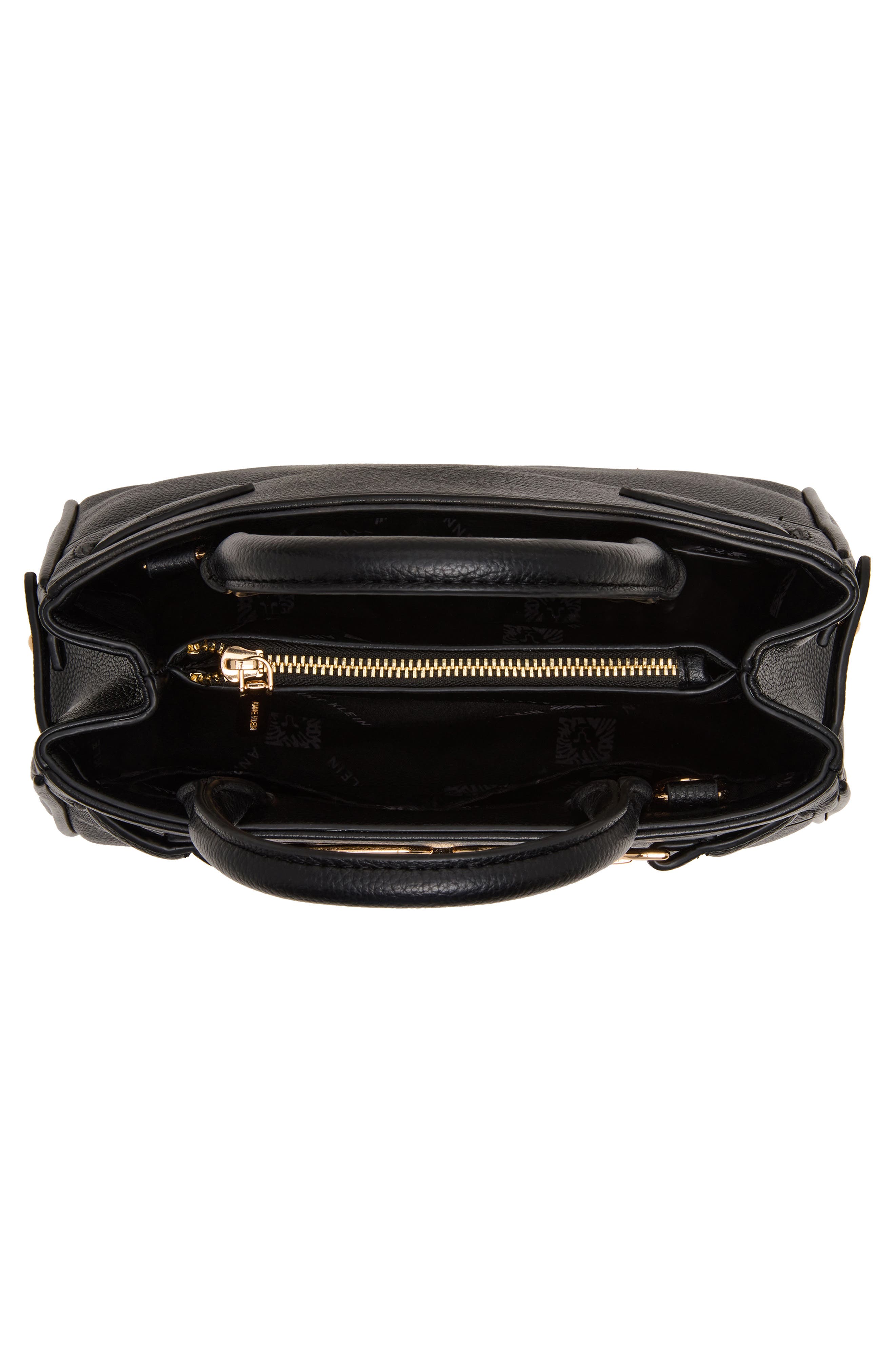 Anne Klein Chain Trim Satchel, Alternate, color, Black