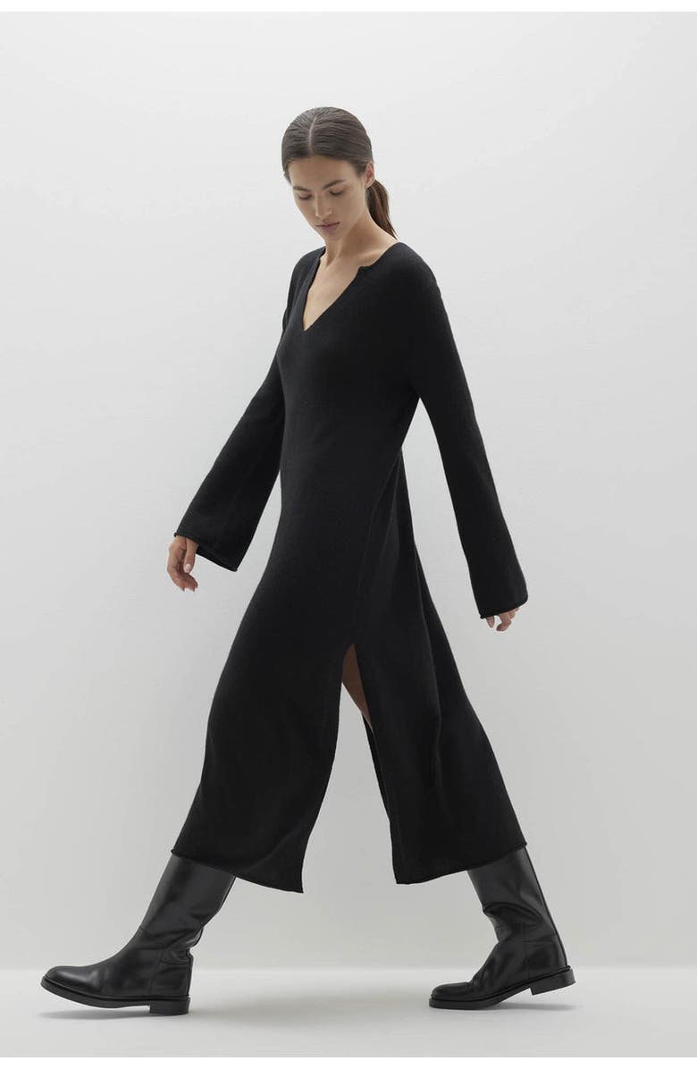 NAKED CASHMERE Katerina Cashmere Kaftan, Alternate, color, Black