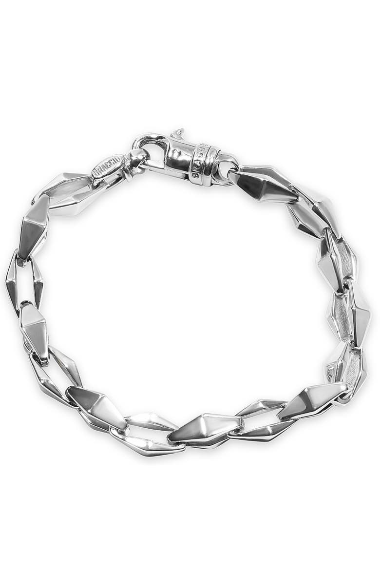 Bliss Diamond Men's 39 Gram Solid Silver Bracelet 8.5", Main, color, 