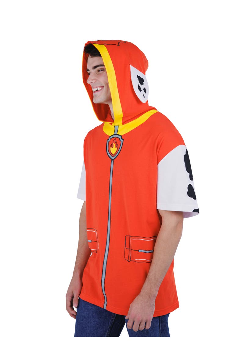 Marshall Hooded T-Shirt, Alternate, color, Marshall Red White