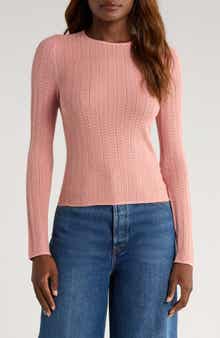 PAIGE Alis Pointelle Knit Top