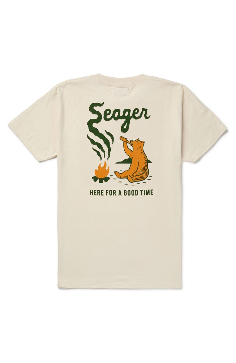 Seager Co Smokey Graphic Print Cotton T-shirt, Alternate, color, Cream