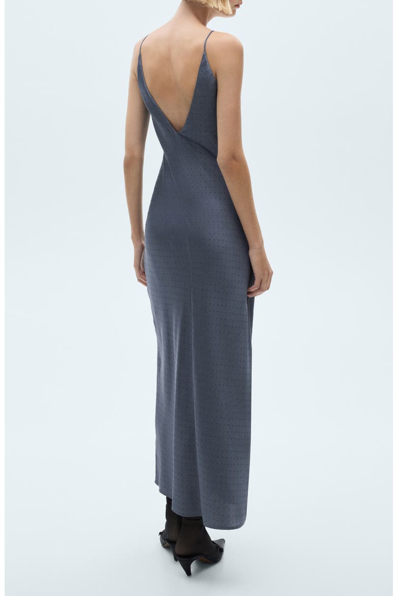 Cross Rhinestone Maxi Slipdress, Alternate, color, DENIM GREY