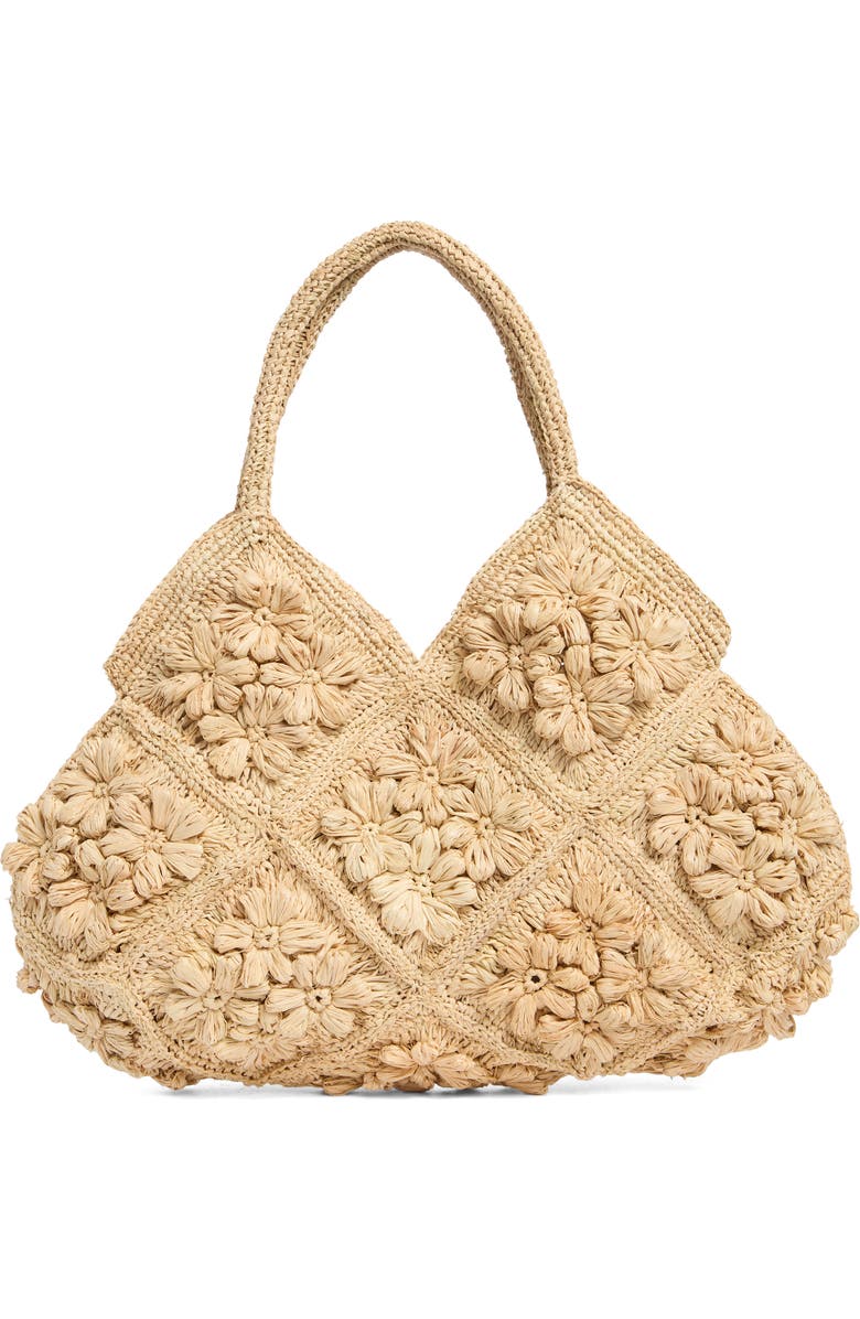 URBAN EXPRESSIONS HANDBAGS Straw Hobo Bag, Alternate, color, Natural