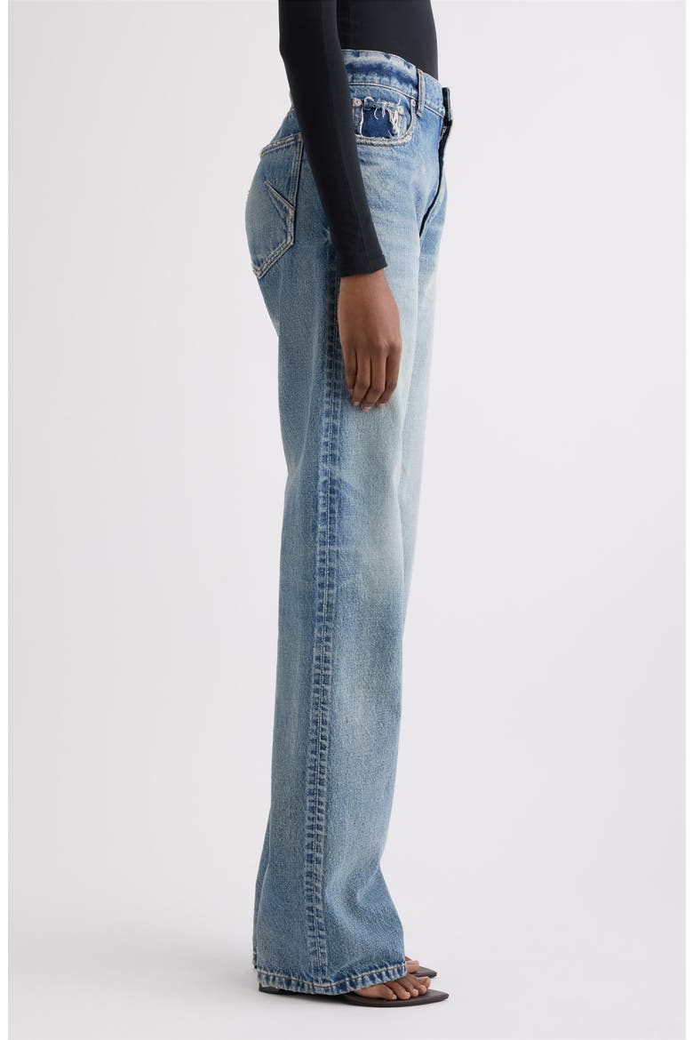 Distressed Straight Leg Jeans, Alternate, color, DIRTY WASH