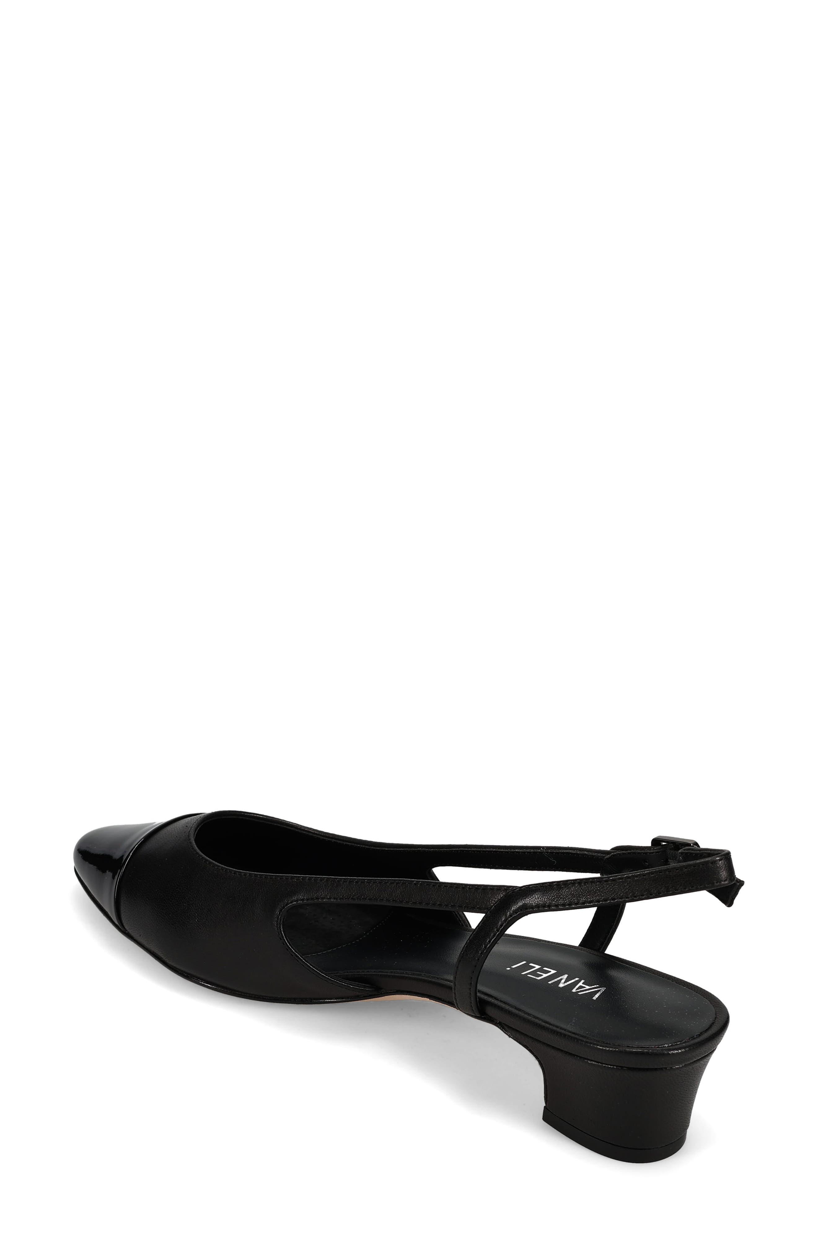 VANELi 'Aliz' Slingback Pump, Alternate, color, Black Leather
