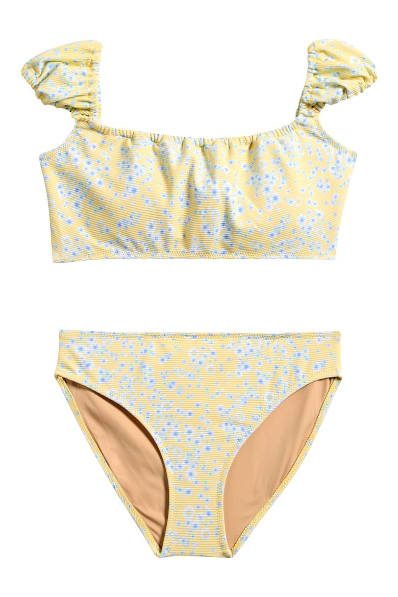 Kids' Butter Blooms Two-Piece Swimsuit, Main, color, YELLOW