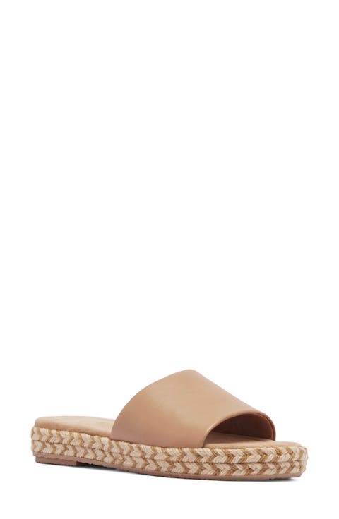 Lucia Espadrille Platform Slide Sandal (Women)
