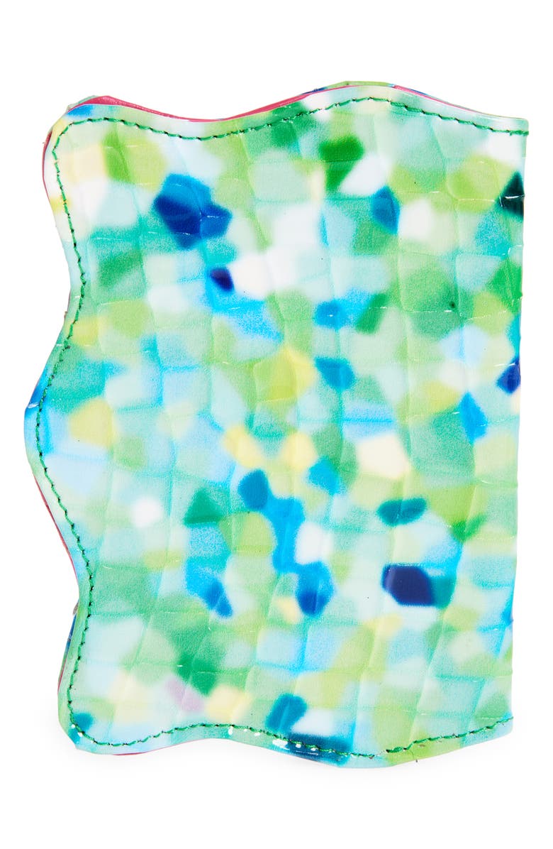 Anima Iris Croc Embossed Leather Passport Holder, Alternate, color, 