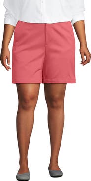 Lands' End Plus Size Elastic Back Classic 7" Chino Shorts