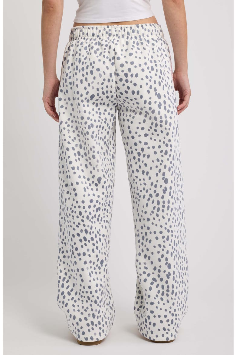 Dalmatian Darling Wide Leg Sweatpants, Alternate, color, OFF WHITE