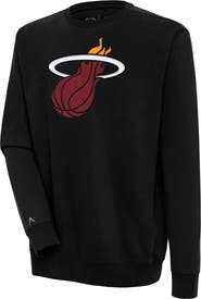 ANTIGUA Men's Antigua Black Miami Heat Victory Pullover Sweatshirt
