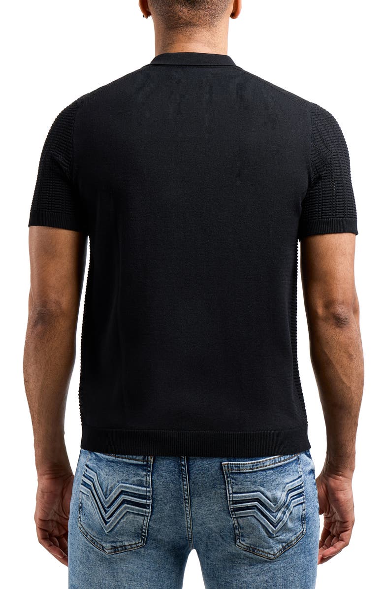 XRAY Johnny Collar Knit Polo, Alternate, color, Black