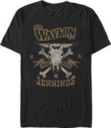 Waylon Jennings Men's Waylon Jennings Drinkin Dreamin Logo Graphic T-Shirt