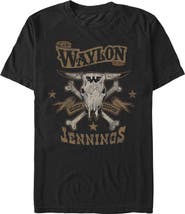 Waylon Jennings Mens Waylon Jennings Drinkin Dreamin Logo T Shirt