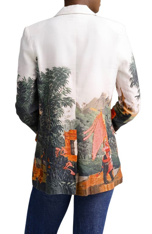 Holichic Misha Linen & Cotton Blazer In White