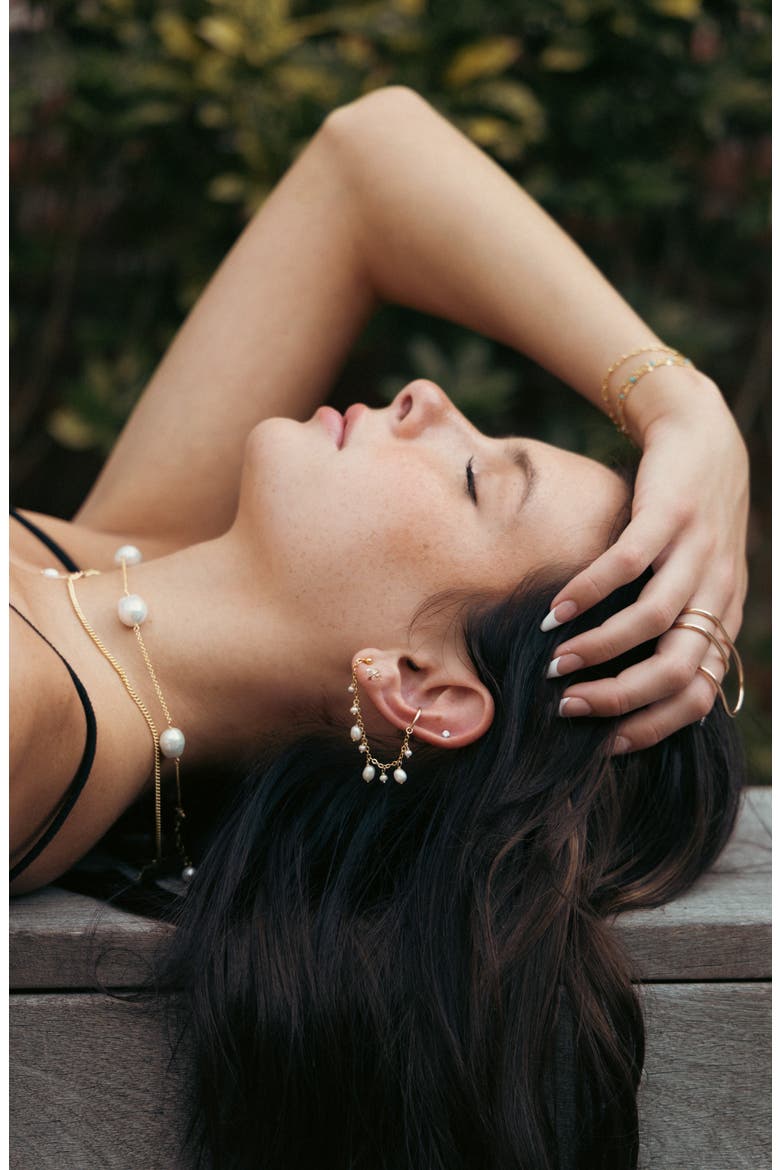 Ariel Ear Cuff, Alternate, color, 14K Gold Filled/ Pearl