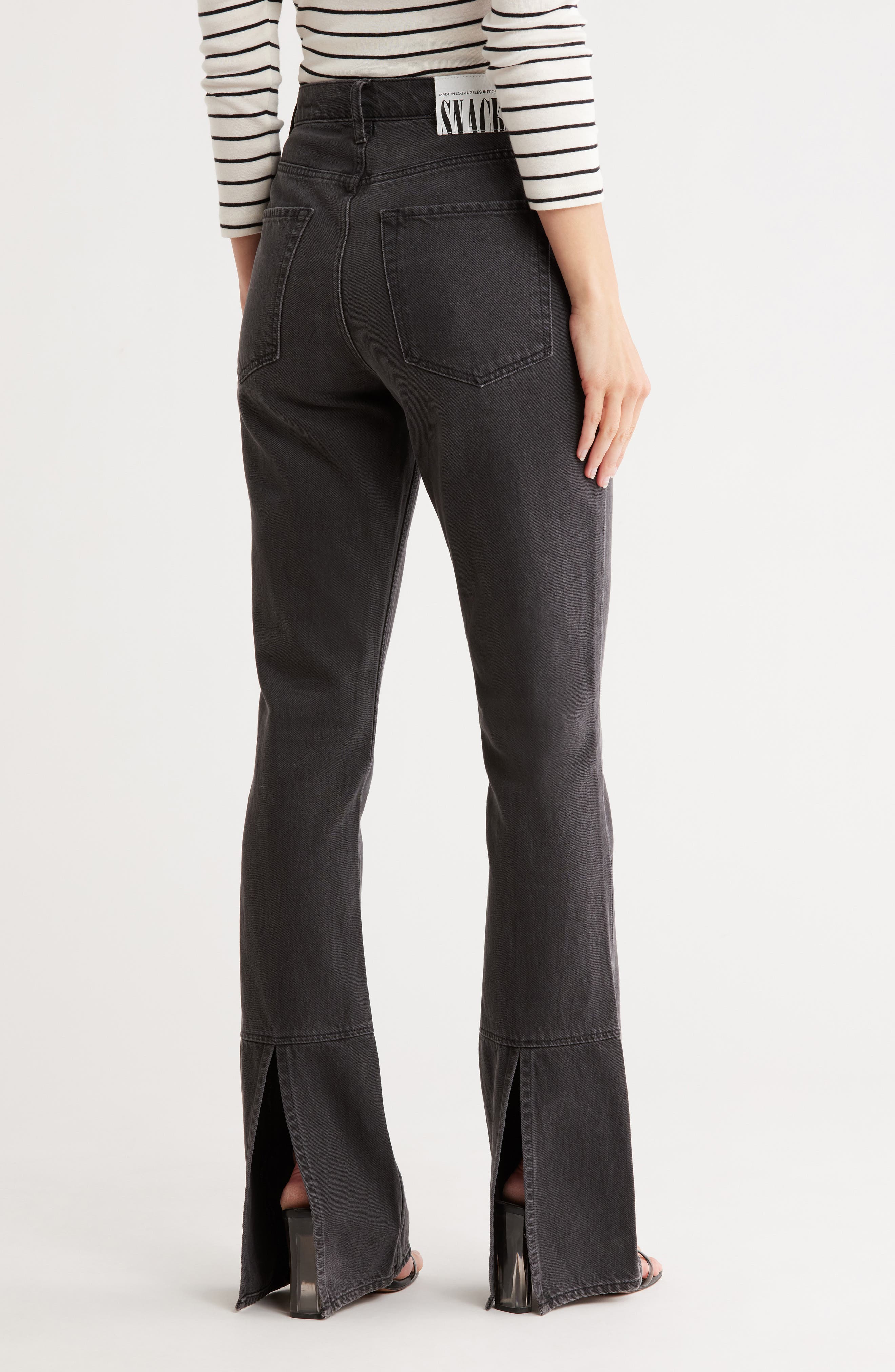 MOTHER High Waist Slit Heel Flared Jeans | Nordstromrack
