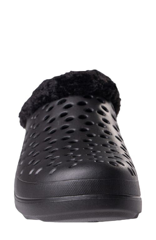 Revitalign Fusion Vitality Faux Fur Lined Clog In Black