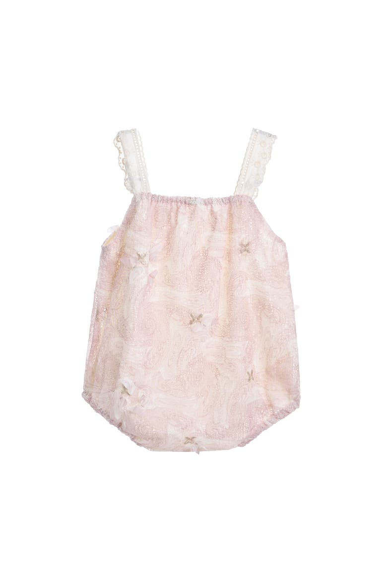 Paisley Lace Romper, Main, color, Pink